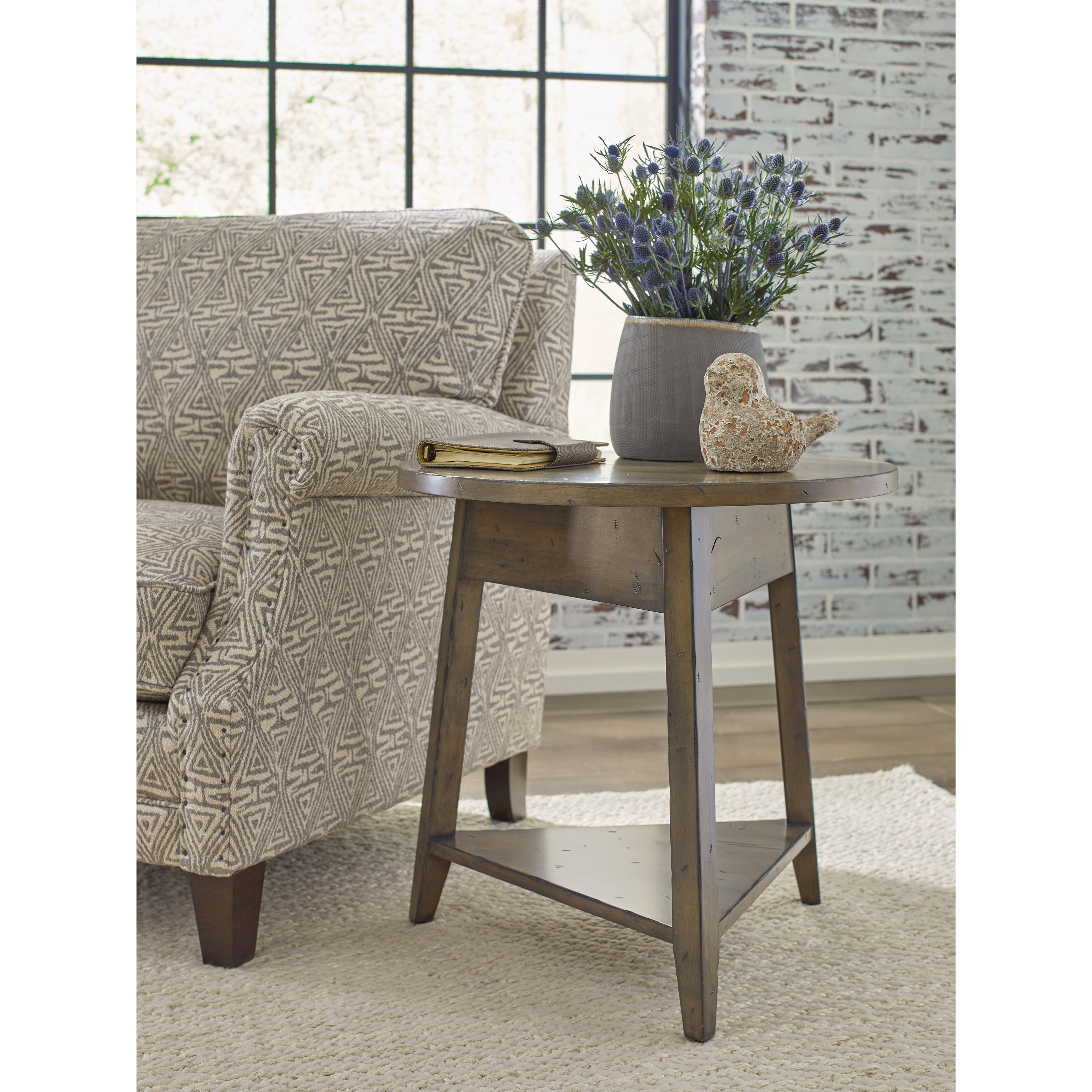 Kincaid Furniture Mill House 24" Bowler Solid Wood Round End Table